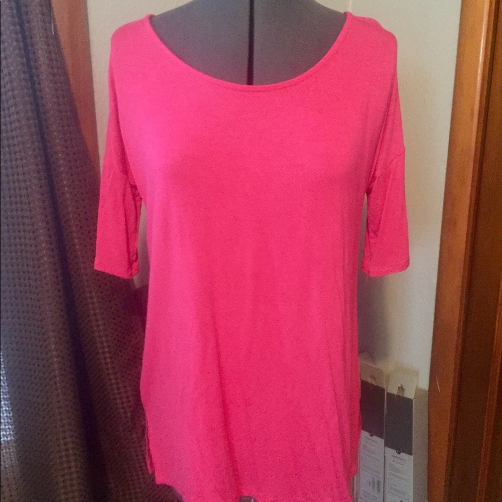 Agnes and Dora Hi Lo Tunic bright pink Small